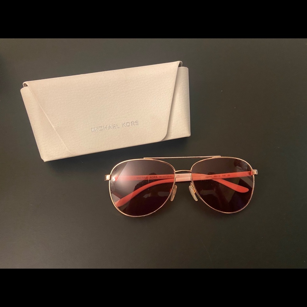 White and Rose Gold Michael Kors Sunglasses